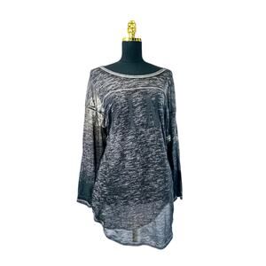 Y2K - VS PINK Sheer Heathered Long Sleeve T-Shirt - Size L